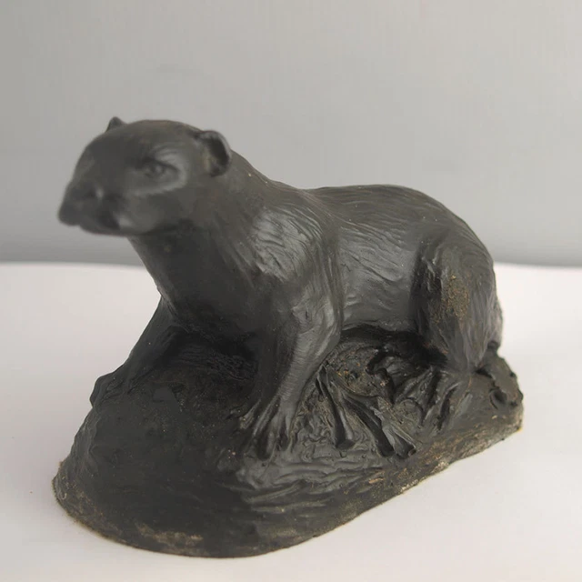 Charming Cold Cast Bronze Style Otter Figurine