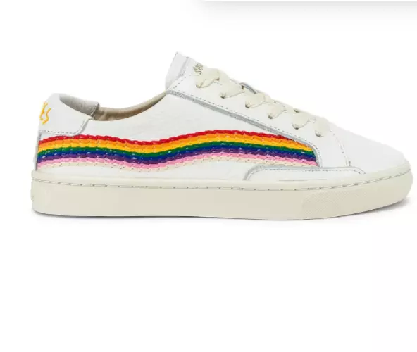 Soludos Rainbow Wave Sneaker  White Size 9.5