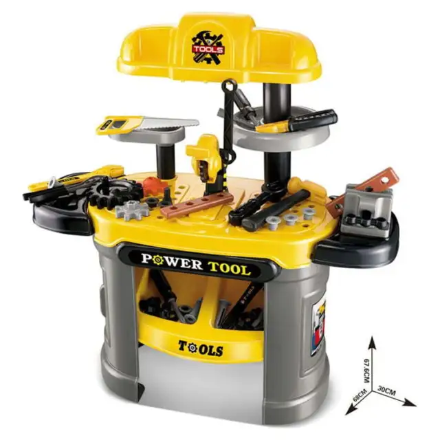 Tool Play Set for Kids Yellow Workbench for Kids Tool Bench Ideal Boys Girls Age