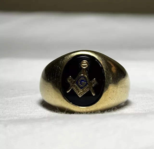 masonic gold ring 10k