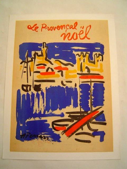 AFFICHE COUVERTURE ancienne  JOURNAL LE PROVENCAL NOEL MARSEILLE peintre FERRARI