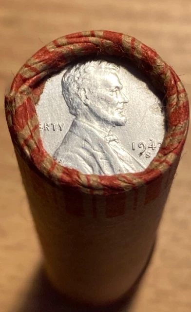Wheat Penny Roll *Lot of 50 Coins* 1909-1958 Unsearched 1943-s end & BU ender