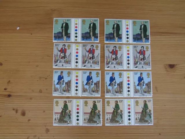 2 x GB Commemorative Stamps 1979 Sir Rowland Hill Traffic Light Pairs Sets Mint