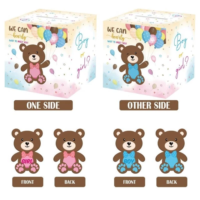 Gender Reveal Party  Gender Reveal Voting Box with 24 Boy and Girl Cards 5