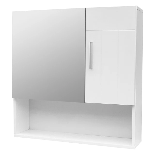 Blanco MDF pintura en aerosol un espejo puerta una puerta de madera lavabo gabinete