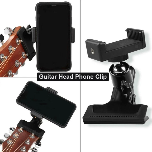 Gitarre Bass Kopf Handy Halter Broadcast Halterung Clip für Smartphones Gitarre