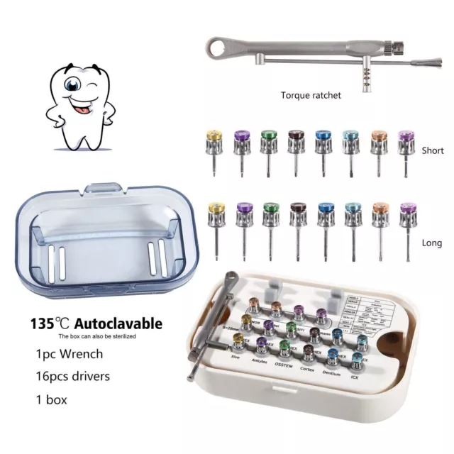 Dental Universal Implant Instrument Prosthetic Restoration Hand Driver Set CE UK 2