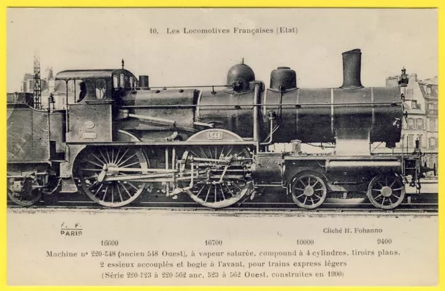 cpa TRANSPORT LOCOMOTIVE à VAPEUR N° 548 pour TRAINS EXPRESS LEGERS de 1900