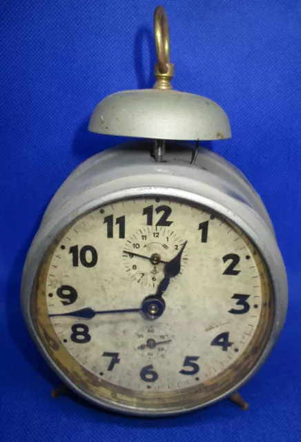 Vintage Gustav Becker Circa 1931 German Wind-Up Desk Alarm Clock - Not Working