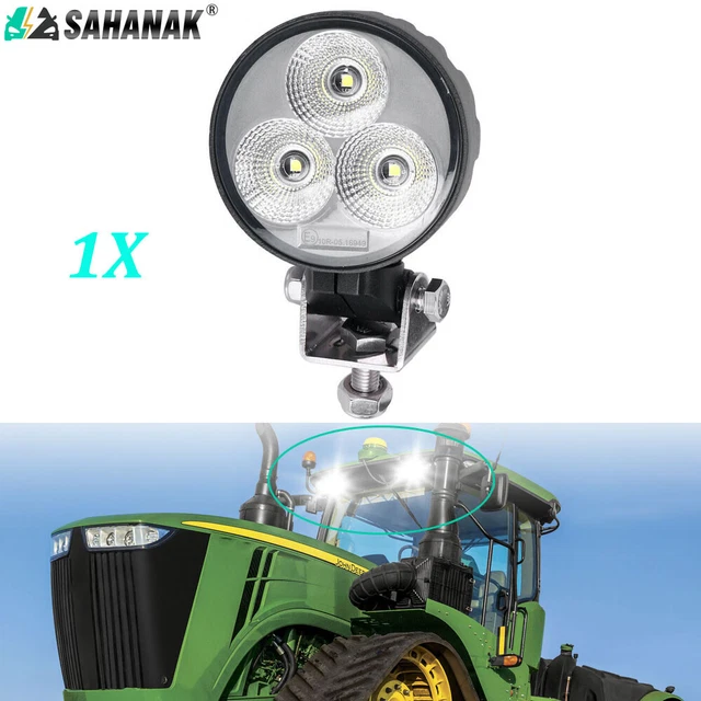 TL8090 Round LED Headlight w/ Swivel Mount For John Deere Combine S550 S650 S660