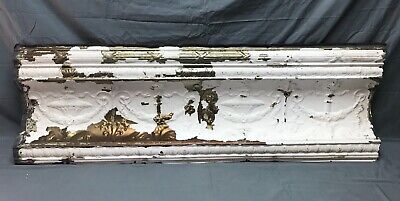 1 Antique One Tin Ceiling Border Trim White Torch Urn Old Architectural 872-22B