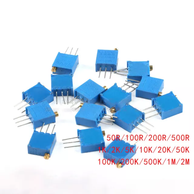 3296 Potentiometer Resistance Adjustable Resistor 50ohm -500Kohm Value Available