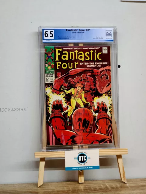 🔑 Fantastic Four #81 PGX Not CGC 6.5  Crystal Joins Fantastic Four Marvel 1968