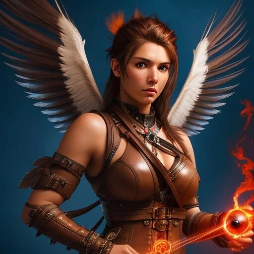 Steampunk Angels Native Archer Angel AI Art Digital Collectible Digital Asset