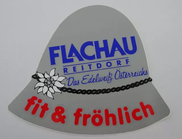 Souvenir-Aufkleber Flachau Reitdorf St. Johann Salzburger Land Österreich 80er