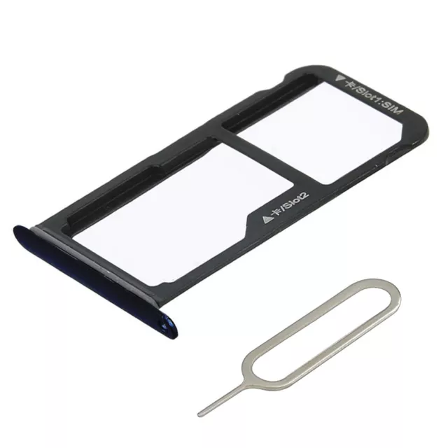 Tiroir Carte Dual SIM de Rechange pour Huawei P Smart 2019 - Noir