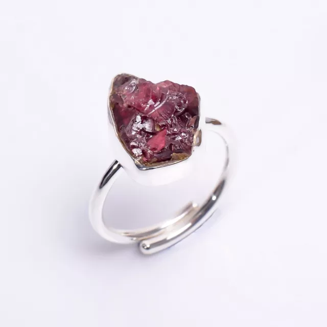 Silver Ring for Women Girls 925 Sterling Silver Raw Gemstone Rings RSR166