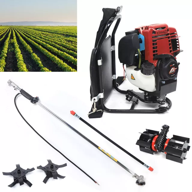 4Stroke Backpack Brush Cutter Tiller Grass Hedge Trimmer Cultivator Lawn Mower