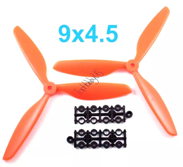 2Pairs 9045 (9x4.5) CW CCW QuadRotor QuadCopter 3-Blades Propeller US SELL/SHIP