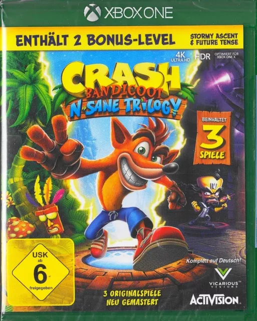 Crash Bandicoot: N. Sane Trilogy - Xbox ONE - Neu & OVP - Deutsche USK 6 Version