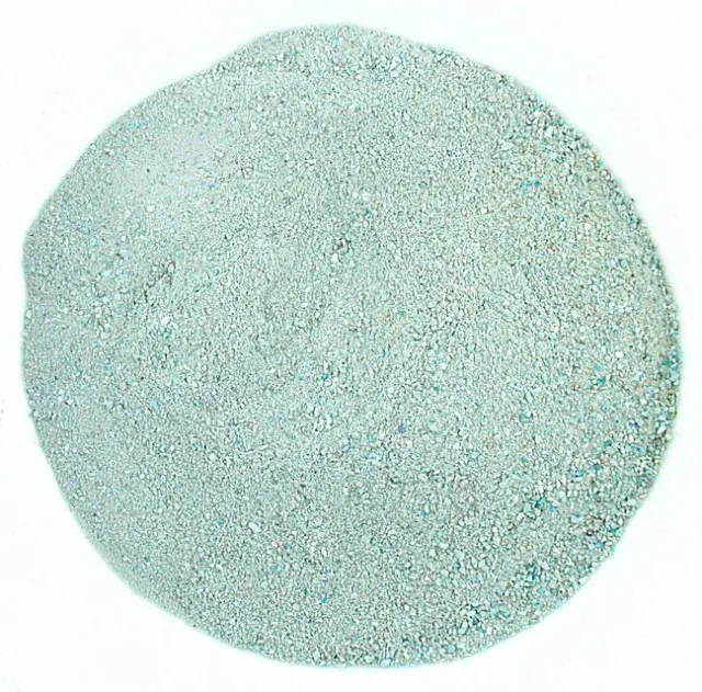 Polvo fino con incrustación turquesa verde color azul sonora media 1/2 libra sin tinte