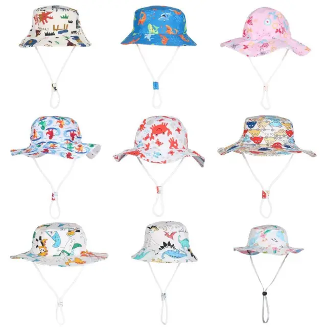 Summer Infant Floral Breathable Bucket Hat UV Protection Baby Sun Hat Beach Cap