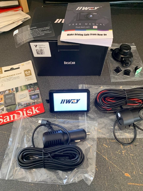 HD Dual Kamera Dash Cam, vorne und hinten 2K & 1080P (gebaut mit WIFI) NEU
