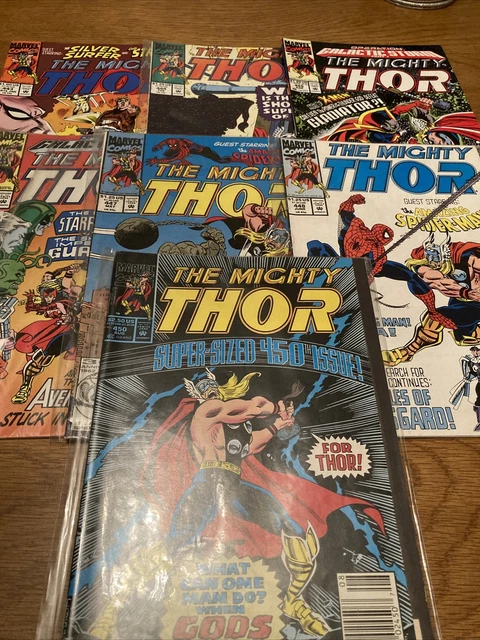 Marvel The Mighty Thor comics bundle 443,444,445,446,447,448 and super sized 450