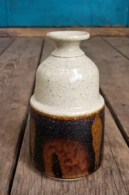 Vintage Mid-Century Studio Art Pottery Stoneware Vase Signed!