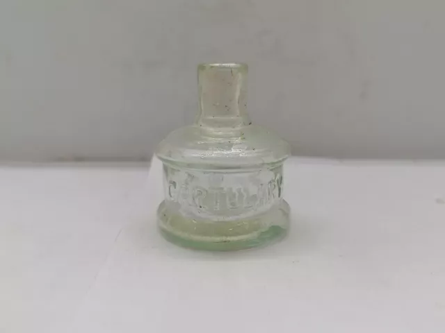 Old Cartulary Shear Lip Glass Ink Bottle