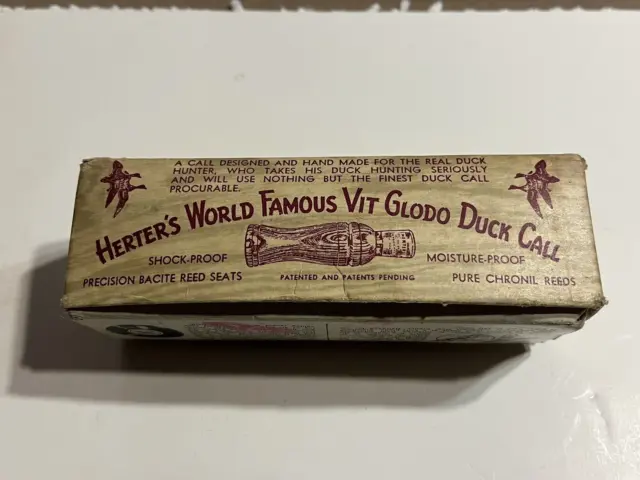 Herter's World Famous VIT Glodo Duck Call C-283 w/Box Instructions Leather Bag