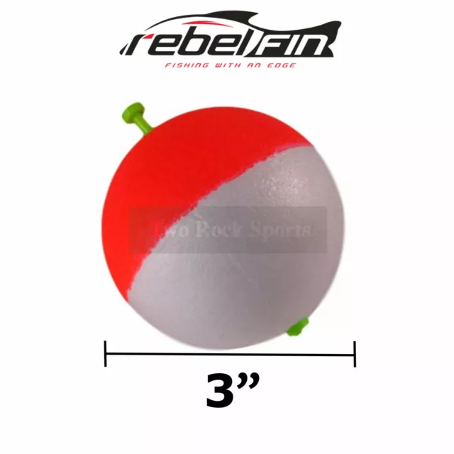 24 2 FISHING BOBBERS Large Round Ball Floats Weighted Foam Snap