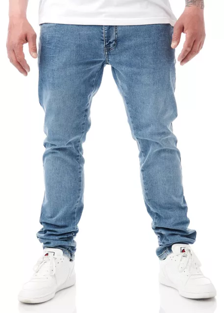 Indicode Herren Jeans Basic Pants mit 5-Pockets Regular Fit denim blau B22040730