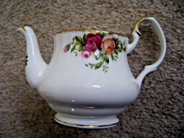 Royal Albert England porcelain miniature tea pot,Old Country Roses,no lid 2