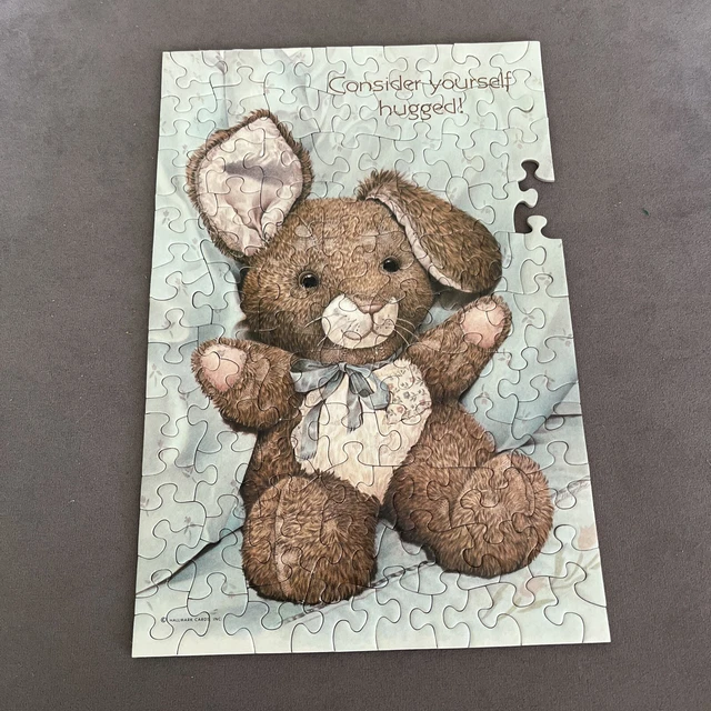 VINTAGE “CONSIDER YOURSELF Hugged” Hallmark Springbok Mini Puzzle