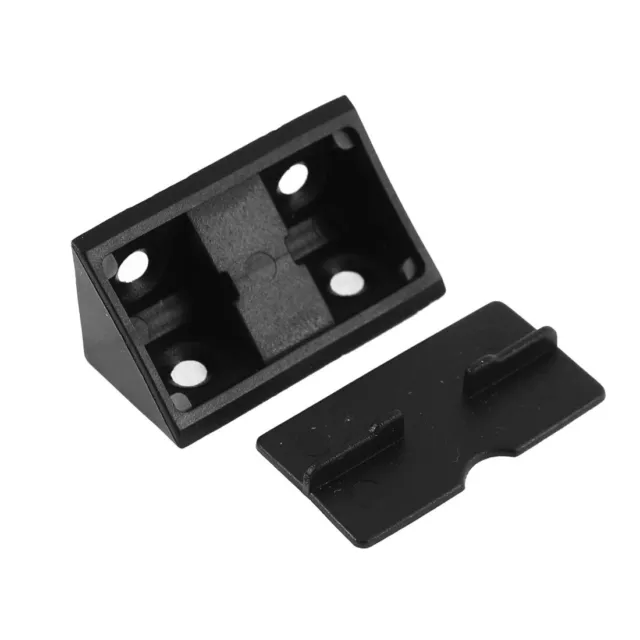 Shelf Cabinet 90 Degree Plastic Corner Braces Angle Brackets Black 30pcs 2