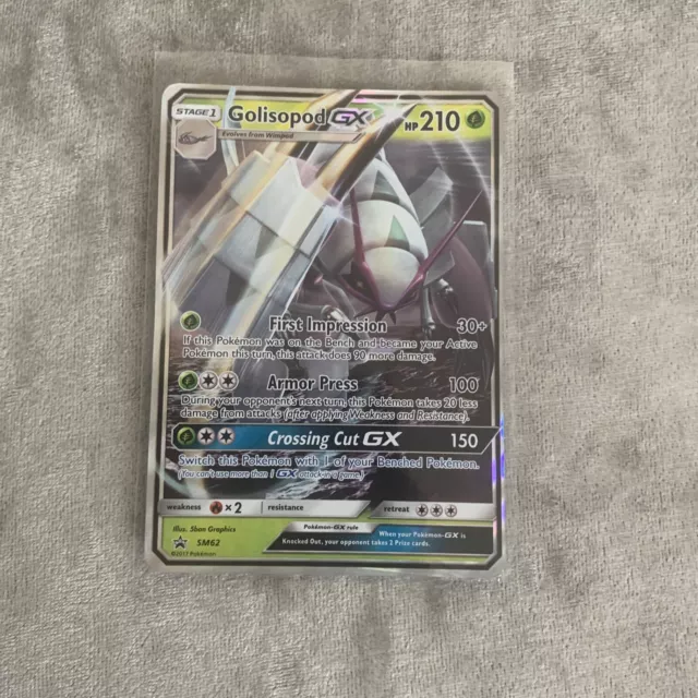 Pokémon TCG Golisopod-GX SM schwarzer Stern Promo SM62 Holo Promo