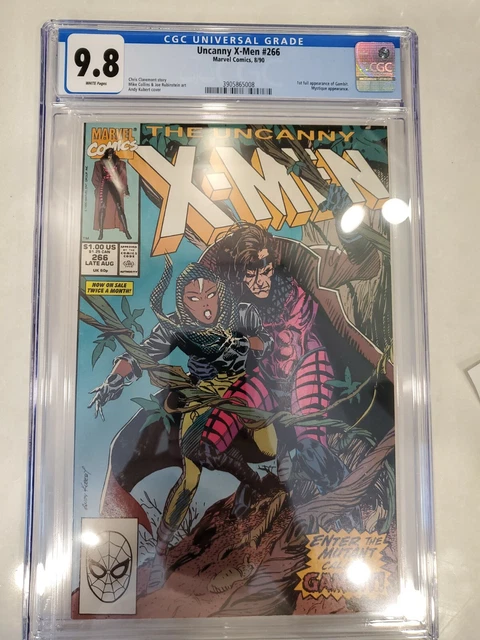 THE UNCANNY X-MEN #266 CGC 9.8 WHITE Pages 1st Full Appearance of Gambit.