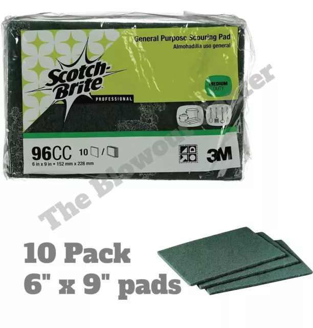 10 Pack-3M Scotch-Brite General Purpose Scouring Pads 6 x 9 #96CC FREE SHIPPING!