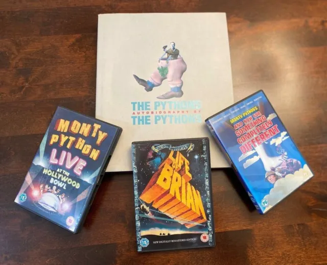 Monty Python Bundle, Book & 3 x DVD’s - Pythons by the Pythons HB Large Bio.Book
