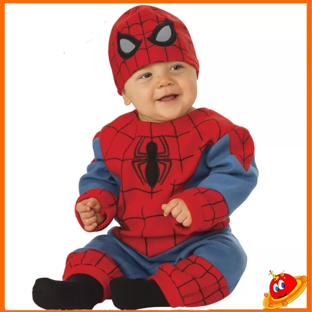 Costume Carnevale Baby Bebè Spiderman 6/12mesi