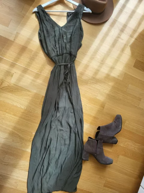 Maxikleid Olivgrün wunderschön und fließend Zara Gr. S