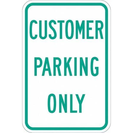 Lyle T1-1194-Dg_12X18 Customer Parking Sign,18" X 12, T1-1194-Dg_12X18