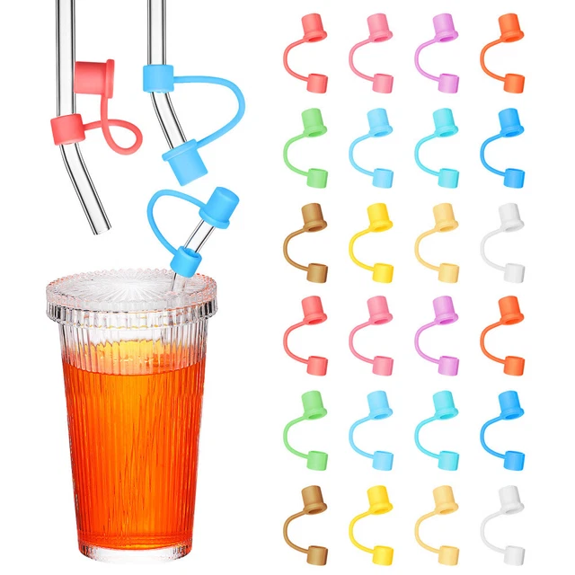 24 pz copripaglia copri punta di paglia silicone punte di paglia riutilizzabili punte di paglia