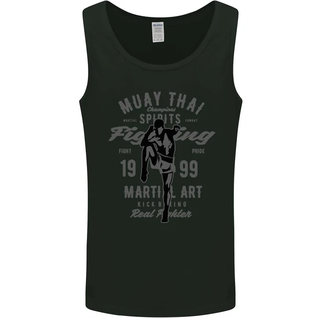 Muay Thai Fighting MMA Martial Arts Gym Mens Vest Tank Top