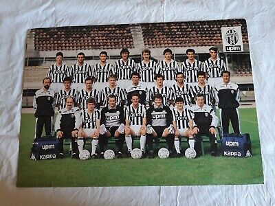Foto Gigantografia Manifesto HURRA JUVENTUS FORMAZIONE 1983-84 CON AUTOGRAFI 