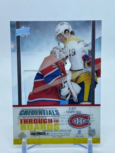 2019-20 Upper Deck Credentials Through the Boards Carey Price #TTB-5