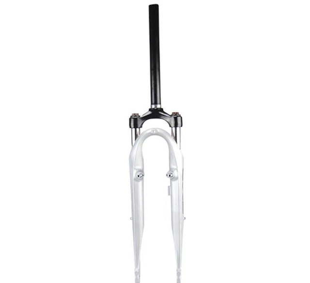 FOURCHE VTT 26  ZOOM 386MLO A RESSORT BLANC Reglable Blocable Deb 60mm Pivot Lisse 285mm 1 1 8 286 Exterieur Compatible V Brake D 3700948044889