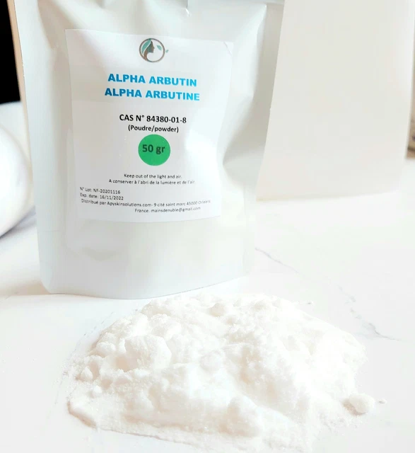 ALPHA ARBUTINE POUDRE PURETE 99%- Pour Crème éclaircissante DIY