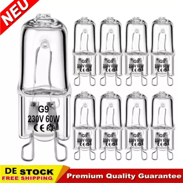 10x G9 Glühbirne Halogenlampe 25W/40W/60W 220-240V Warmweiß Leuchtmittel Zhoantx